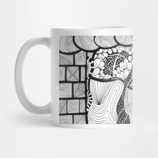 Abstract black and white Mug